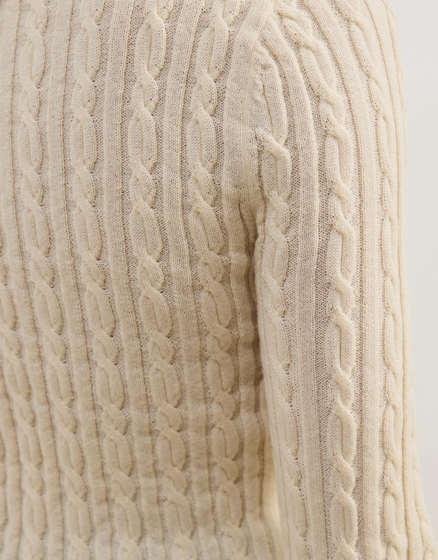 Atmos&Here - Tessa Crewneck Cable Knit Sweater