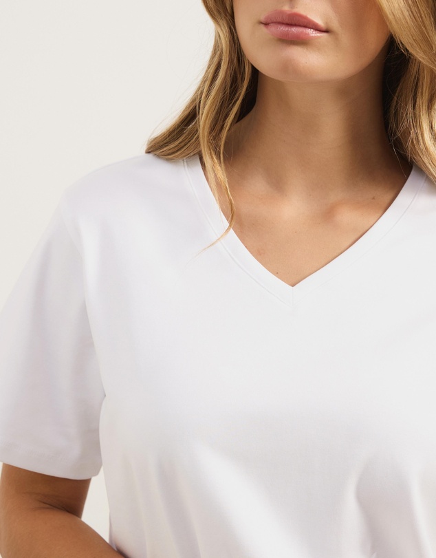 Atmos&Here - Cotton V-Neck T-Shirt