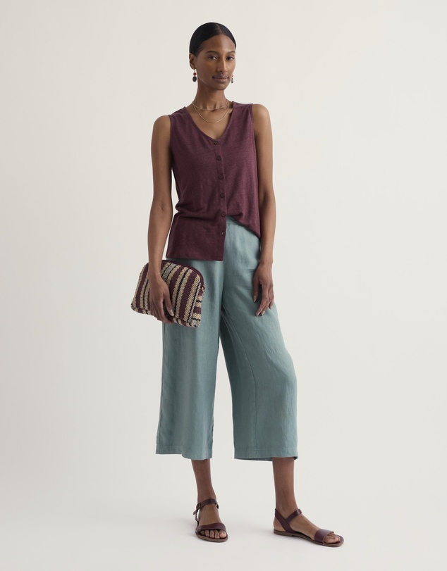 Seasalt - Carn Glaze Linen Button-Through Vest