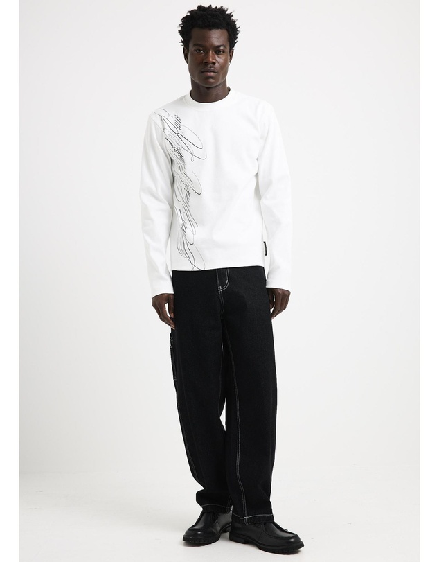 Black Noise White Rain - Charm Long Sleeve Tee