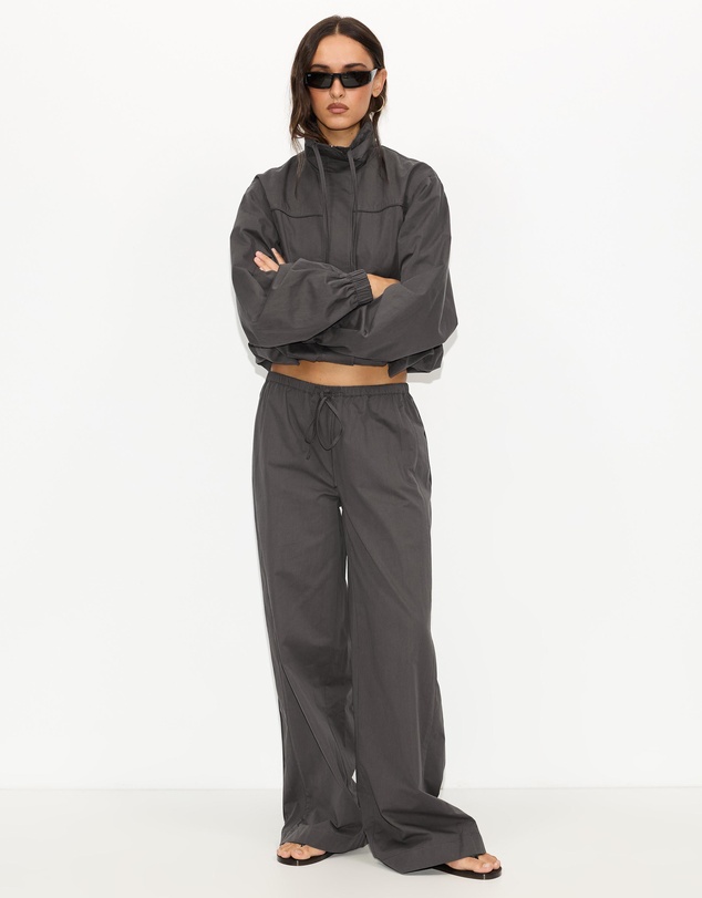Dazie - Mist Drawstring Wide Leg Pants