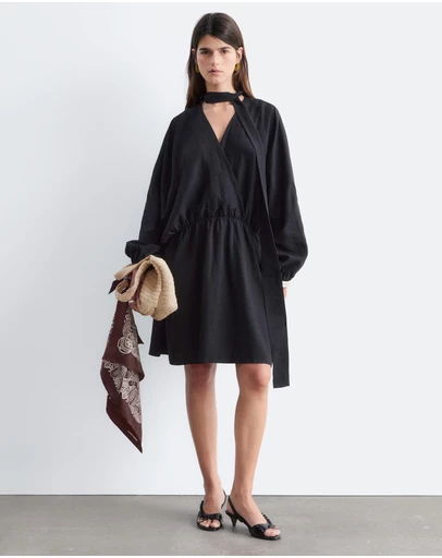 & Other Stories - Scarf-Detail Wrap Mini Dress