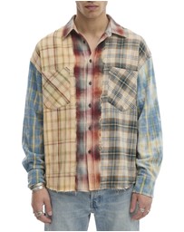 THE TALES - Patchwork Check Flannel Shirt