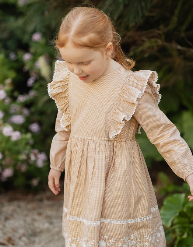 Bebe by Minihaha - Winnie Embroidered Gingham Dress - Kids