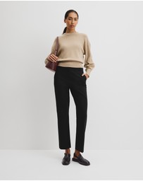 Country Road - Organically Grown Cotton Blend Crop Crew Neck Knit