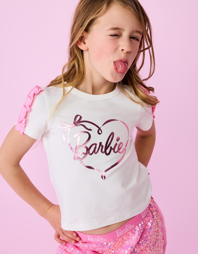 Rock Your Kid - Barbie Frill Tee - ICONIC EXCLUSIVE