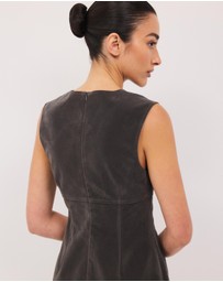 Calli - Maslow Faux Suede Mini Dress