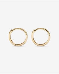 Michael Hill - 10mm Small Polished Huggie Earrings in 10kt Yellow Gold