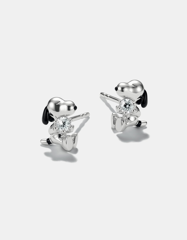 THOMAS SABO - THOMAS SABO Snoopy Stud Earrings White Zirconia