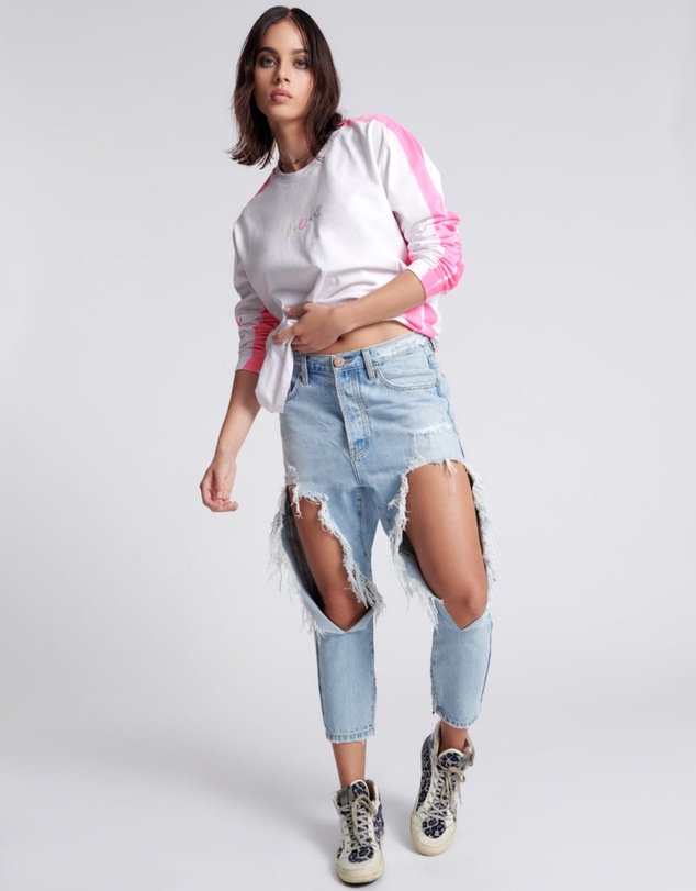 ONE TEASPOON - Fleetwood Kingpins Cropped Boyfriend Jeans