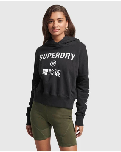 Superdry - Code Core Sport Crop Box Hoodie