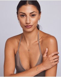 Zoe Olivia - 9K Gold Horn & Evil Eye Necklace