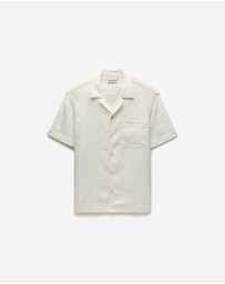 Calibre - Stretch Linen Short Sleeved Shirt Ivory