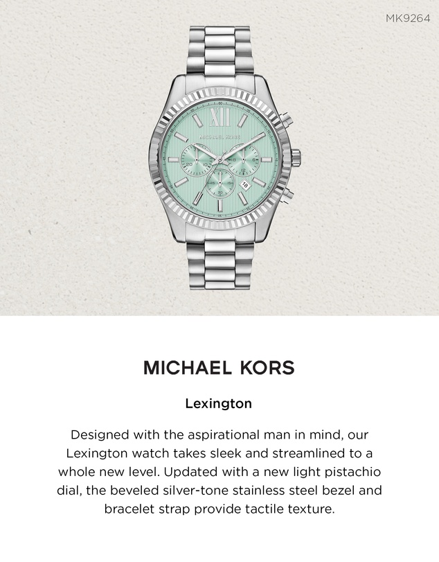 Michael Kors - Lexington Silver Tone Chronograph Watch