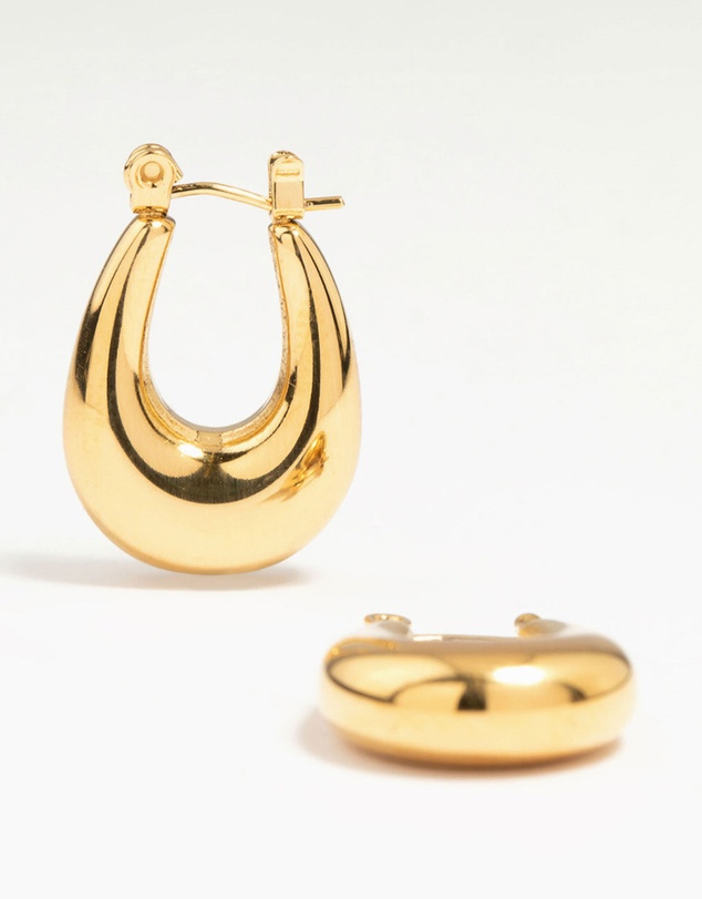 Lovisa - Waterproof Gold Plated Stainless Steel Half Hoop Earrings