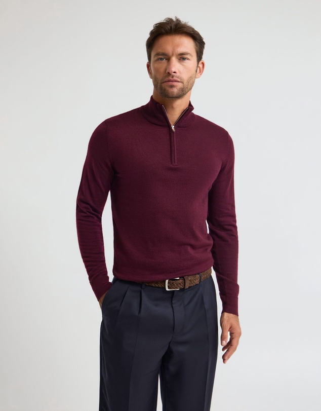Oxford - Merino Zip-Neck Wool Pullover