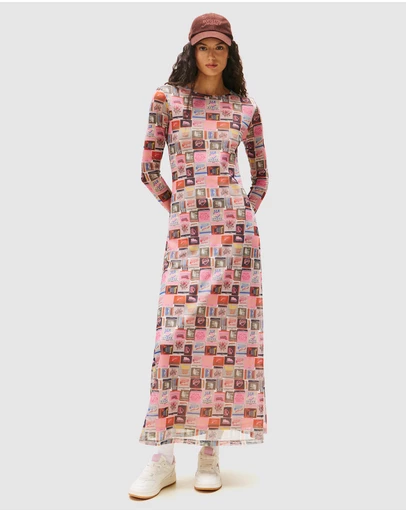 Tommy Jeans - Allover Print Mesh Midi Dress