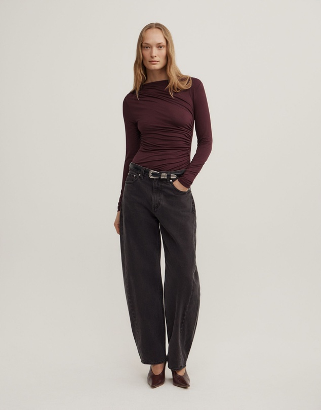 Witchery - Draped Jersey Long Sleeve Top