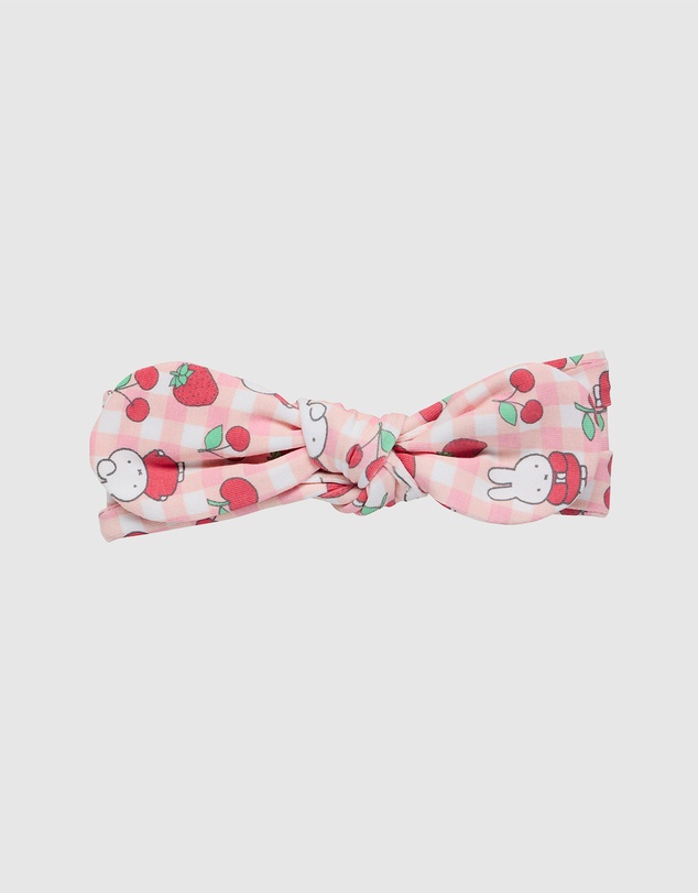 Kynd Baby - Miffy Headband in Berry Check