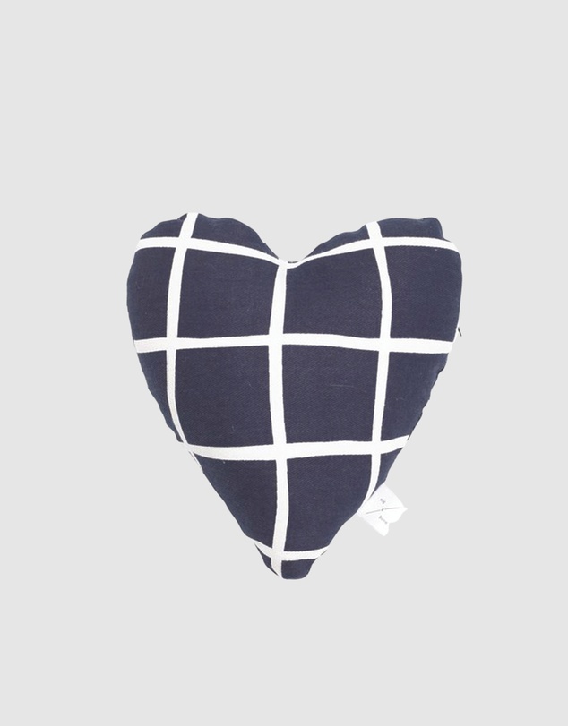 Mog & Bone - Heart Shaped Soft Toy - Navy Check Print