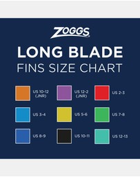 Zoggs - Long Blade Rubber Fins US 010-012
