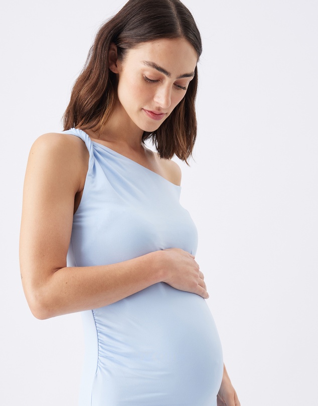 Ripe Maternity - Luxe Knit Off Shoulder Dress