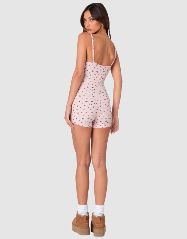 EDIKTED - Strawberry Girl Printed Romper