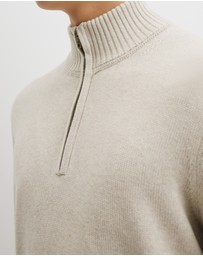 Country Road - Australian Good Earth Cotton Half Zip Knit