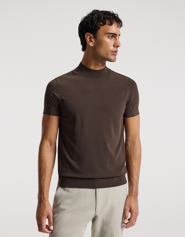Calibre - Slim Tech Knit T-shirt Mocha
