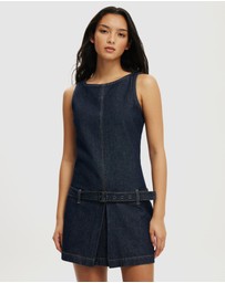 Cotton On - Luisa Belted Denim Mini Dress