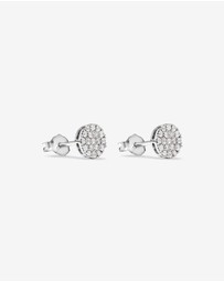 Michael Hill - 0.33 Carat TW Round Diamond Cluster Stud Earrings in 10kt White Gold