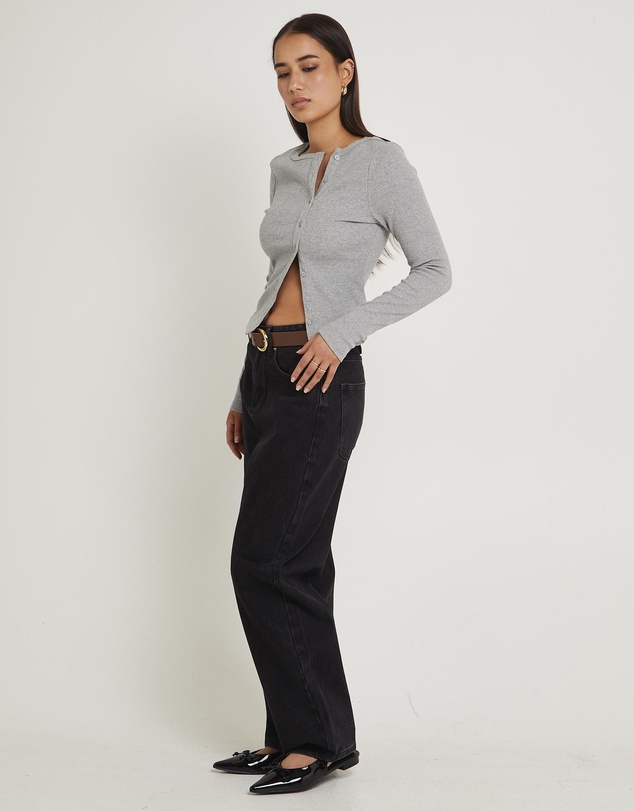 Subtitled - Maddy Button Asymmetric Top