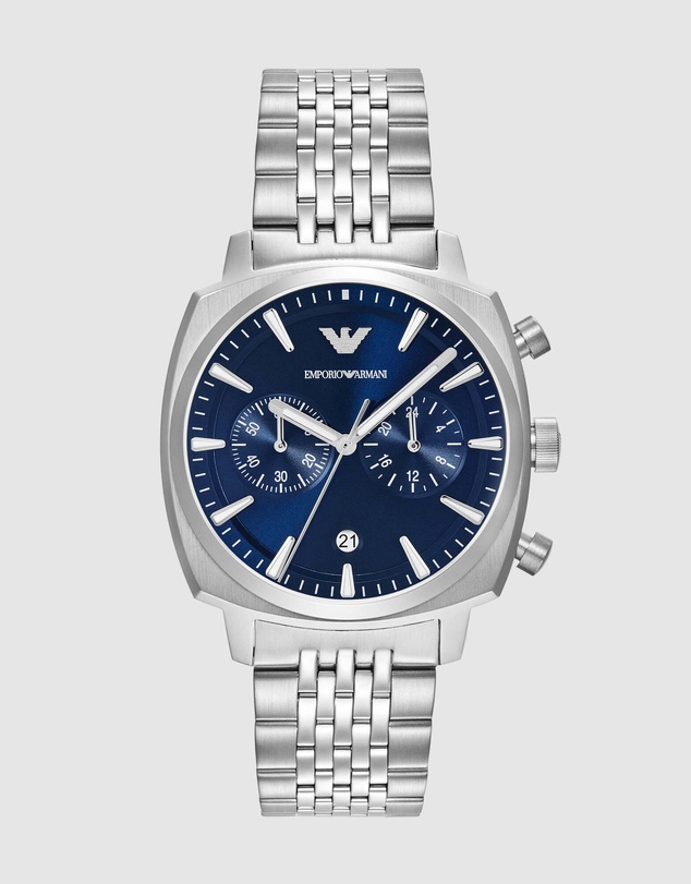 Emporio Armani - Silver Tone Chronograph Watch