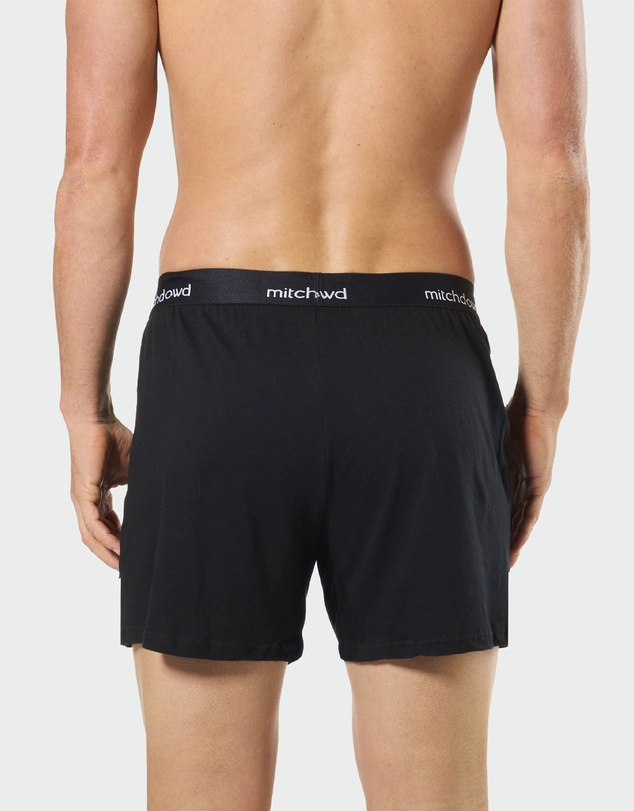 Mitch Dowd - Loose Fit Knit Boxer Shorts 3 Pack - Black