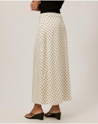Tussah - Satin Polka Dot Maxi Skirt