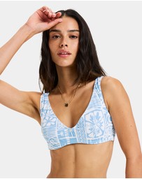 Roxy - Womens Wave Mid Waist Bikini Bottom