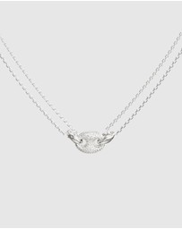 GUESS - Marine Pave Link Silvertone Necklace