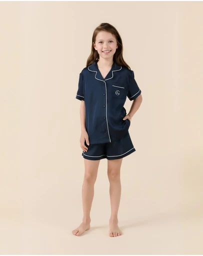 Gingerlilly - Mini Sonia Silky Satin Short PJ Set