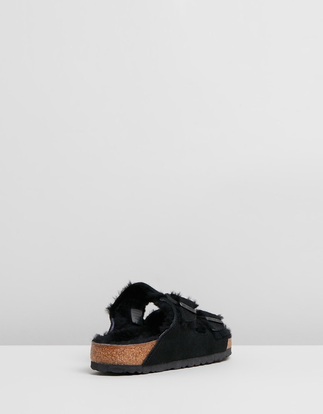 Birkenstock - Arizona Suede Leather Sheepskin Lined Regular Sandals