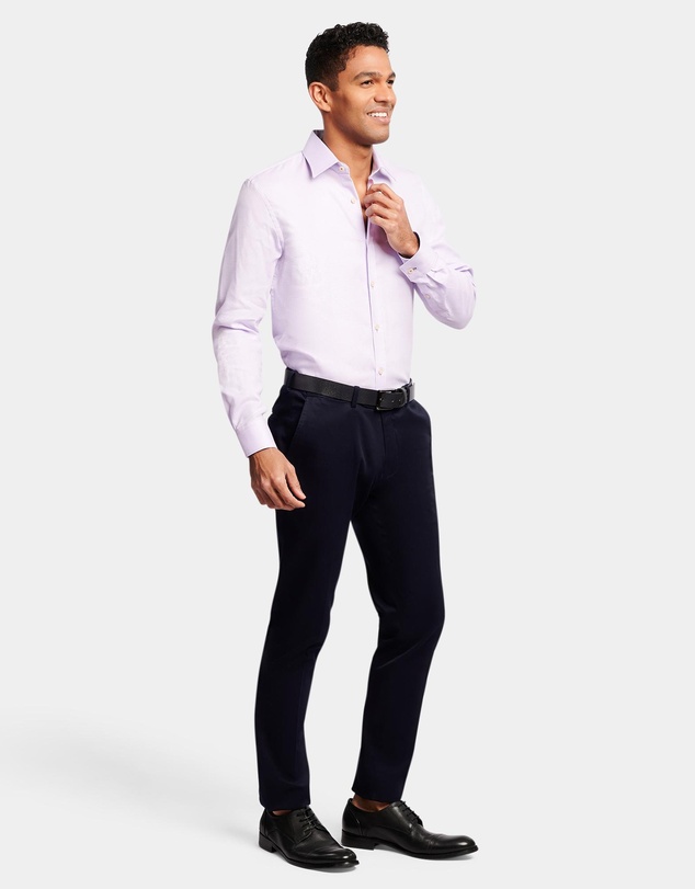 Brooksfield - Tonal Textured Slim Fit Dress Shirt