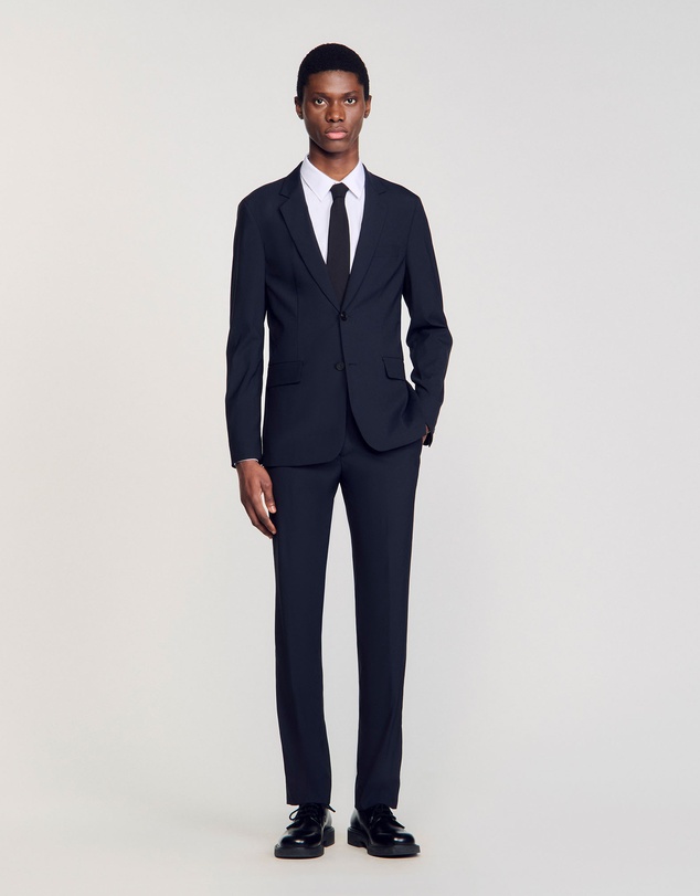 Sandro - Formal Destructure Wool Stretch Jacket