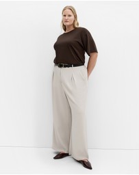 City Chic - Plus size Oversized Crew Neck Tee - chocolate