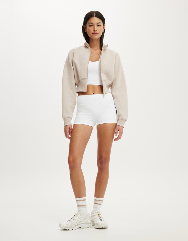 Cotton On Body Active - Plush Fitted Zip Through Sweat