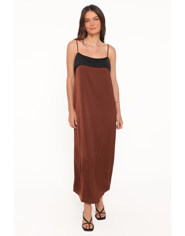 Petal & Pup - Cartia Midi Dress - Black/Brown