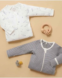 Purebaby - 2 Pack Zip Growsuit-Babies