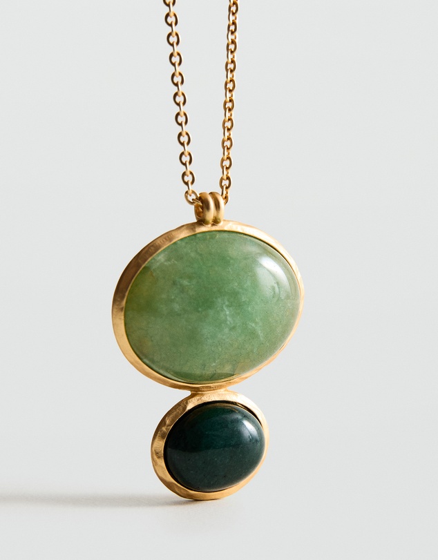 M.N.G - Long Pendant with Stones