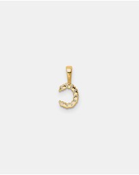 Zoe Olivia - 9K Gold Lab Grown Diamond Initial C Pendant