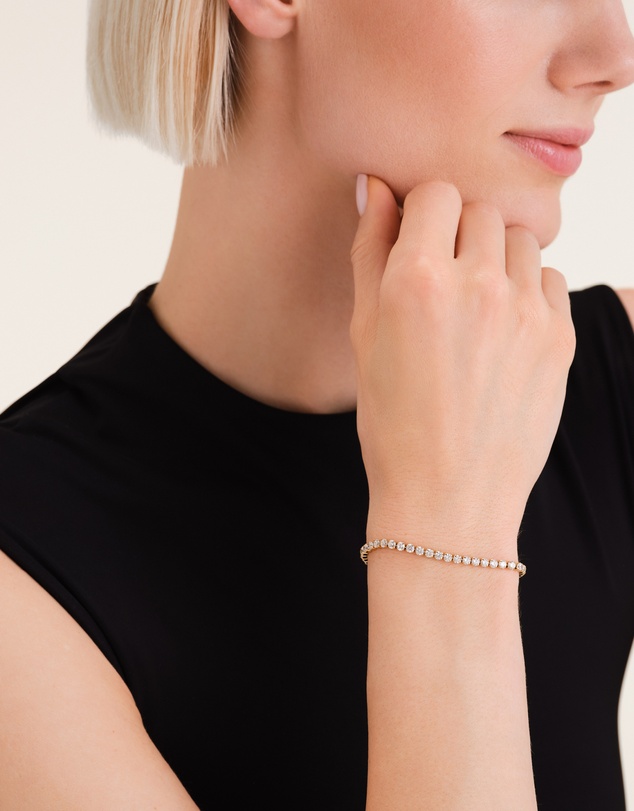 Rosefield - Tennis Crystal Gold-Tone Bracelet