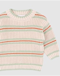 Fox & Finch - Wild Side Stripe Knitted Jumper - Babies