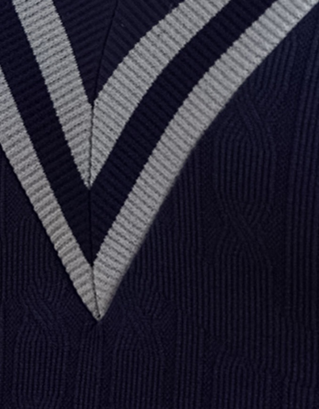 Lauren by Ralph Lauren - Cricket Cable Knit V Neck Lingerie Bodysuit